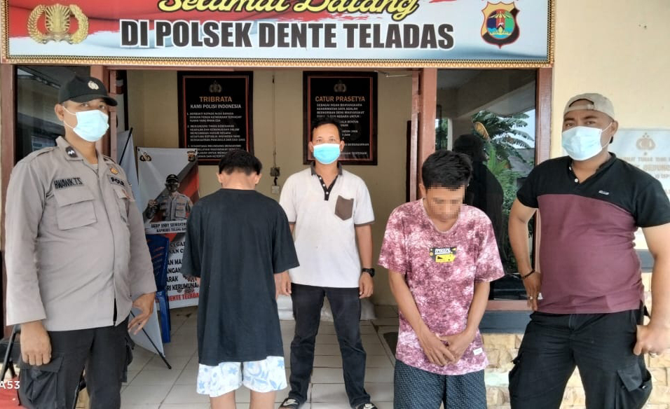 Dua pemuda berinisial ID (22) dan IN (16), yang dibekuk Polisi