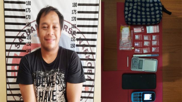 Seorang TO berinisial HN (32), yang diringkus petugas tanpa perlawanan di rumahnya