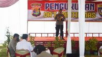 Dir Binmas Polda Lampung Kombes Pol Anang Triarsono, SIK, M.Si saat memberikan kata sambutan pada pengukuhan Da'i Kamtibmas